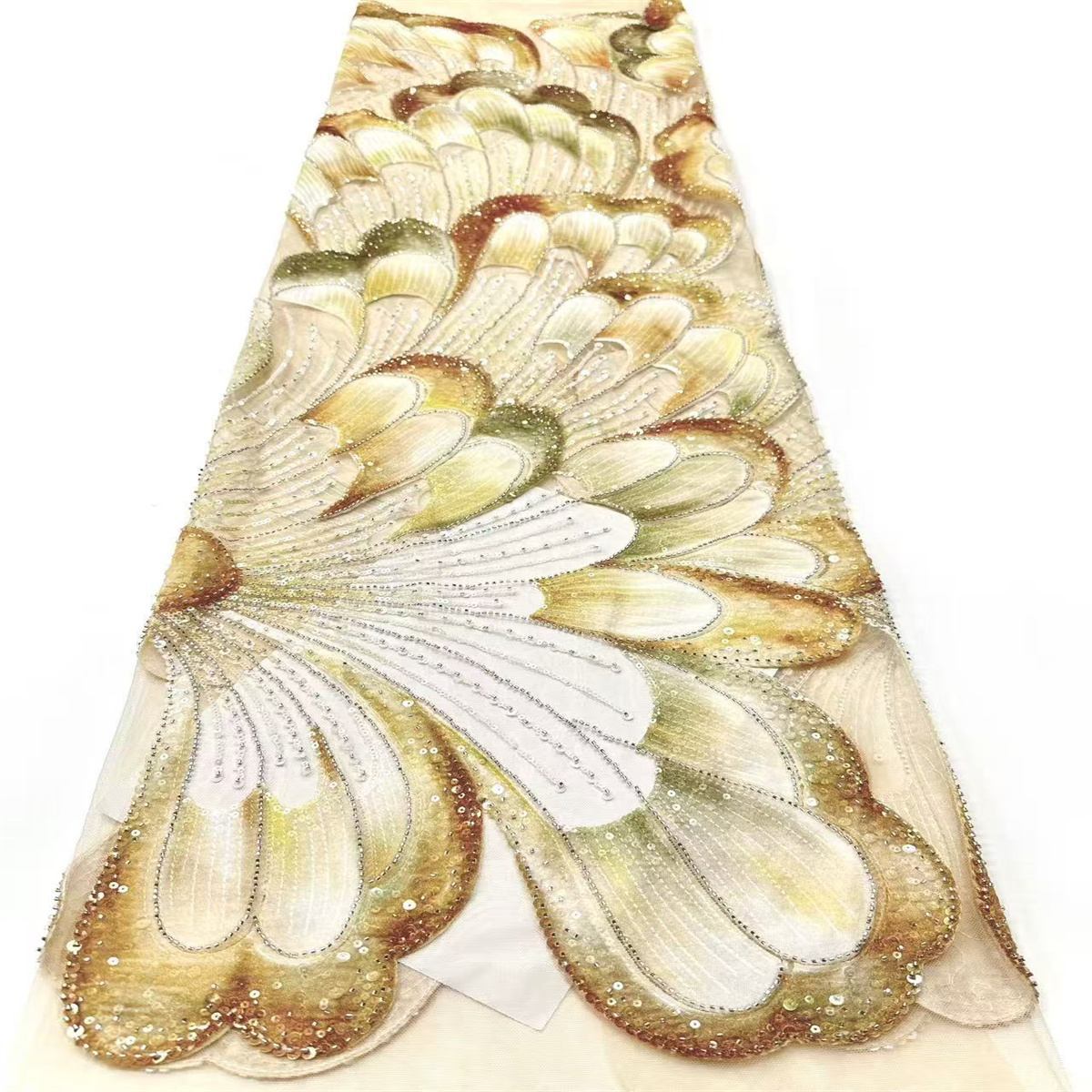Beaded Tulle Fabric - 5 Yards | COD HN562
