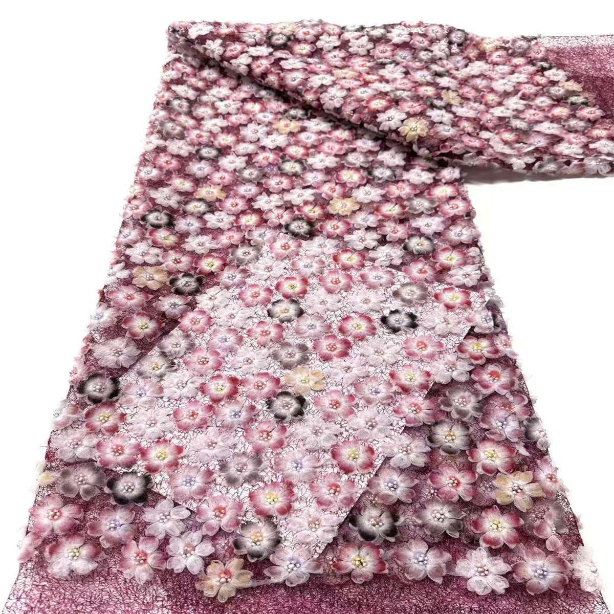 Beaded Tulle Fabric - 5 Yards | COD HN563