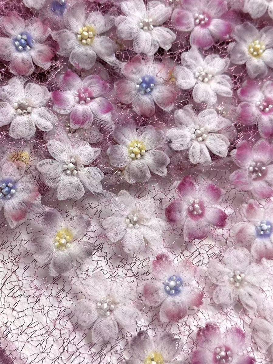 Beaded Tulle Fabric - 5 Yards | COD HN563