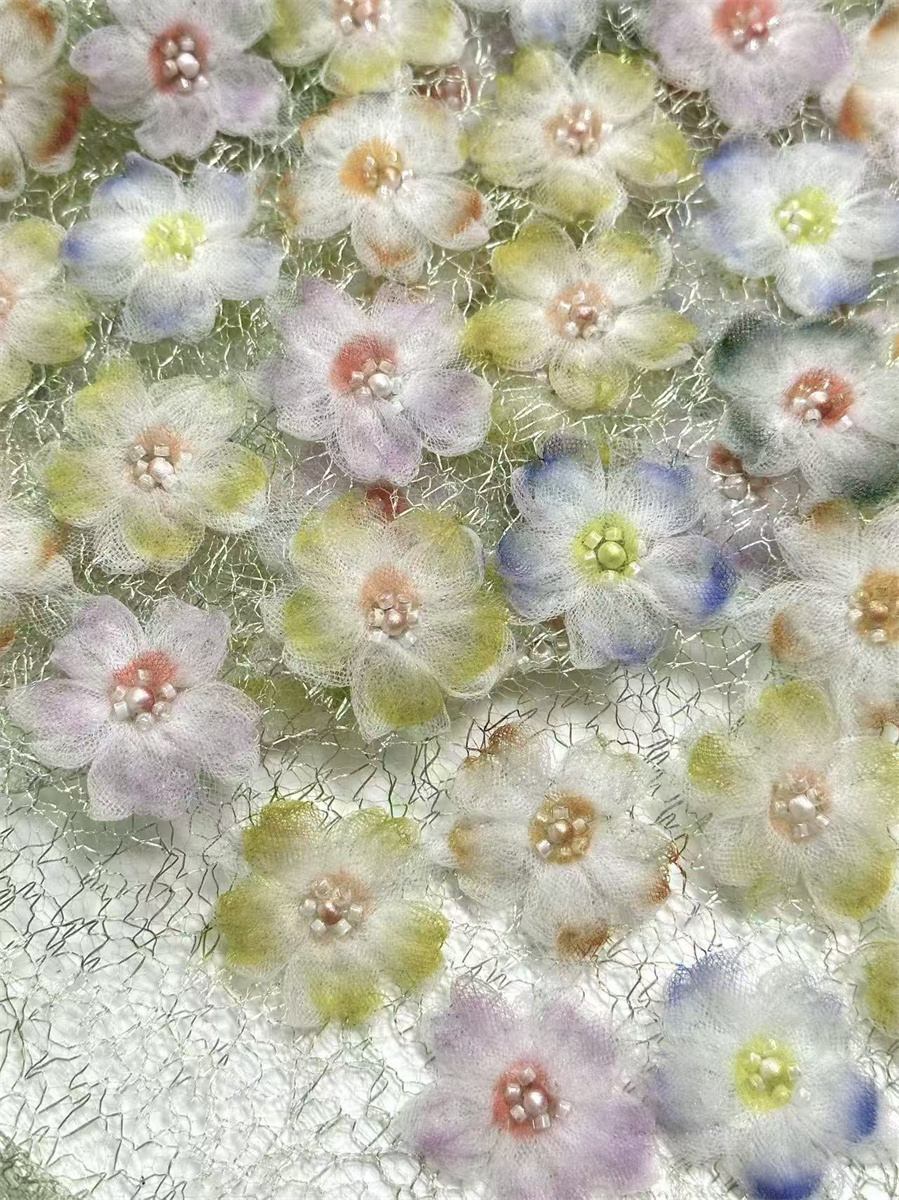Beaded Tulle Fabric - 5 Yards | COD HN563