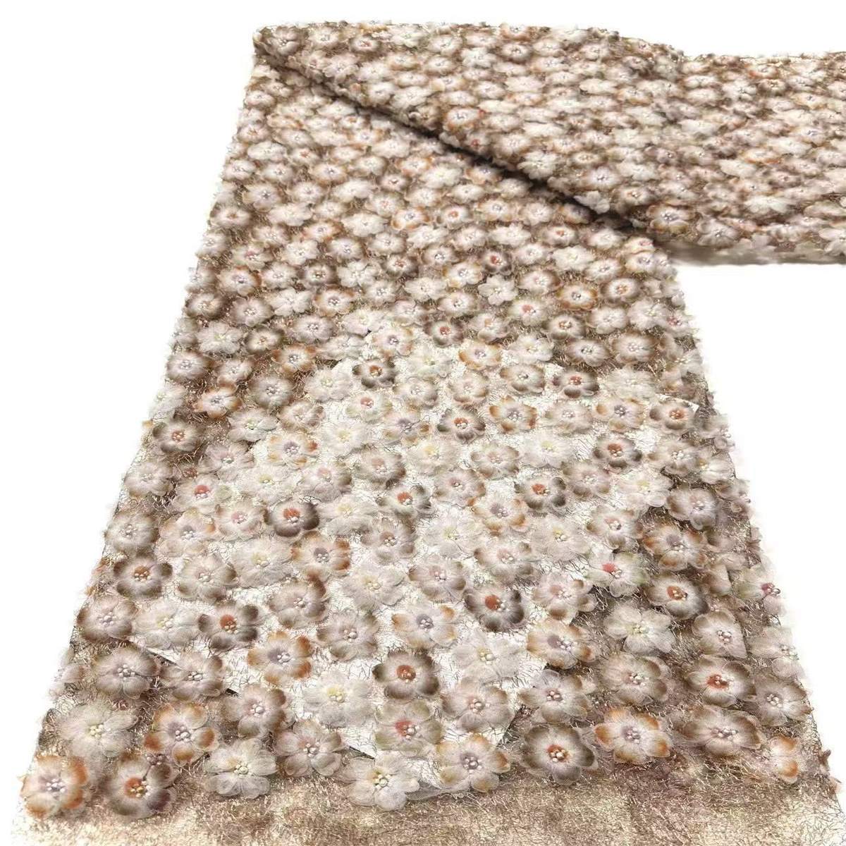 Beaded Tulle Fabric - 5 Yards | COD HN563