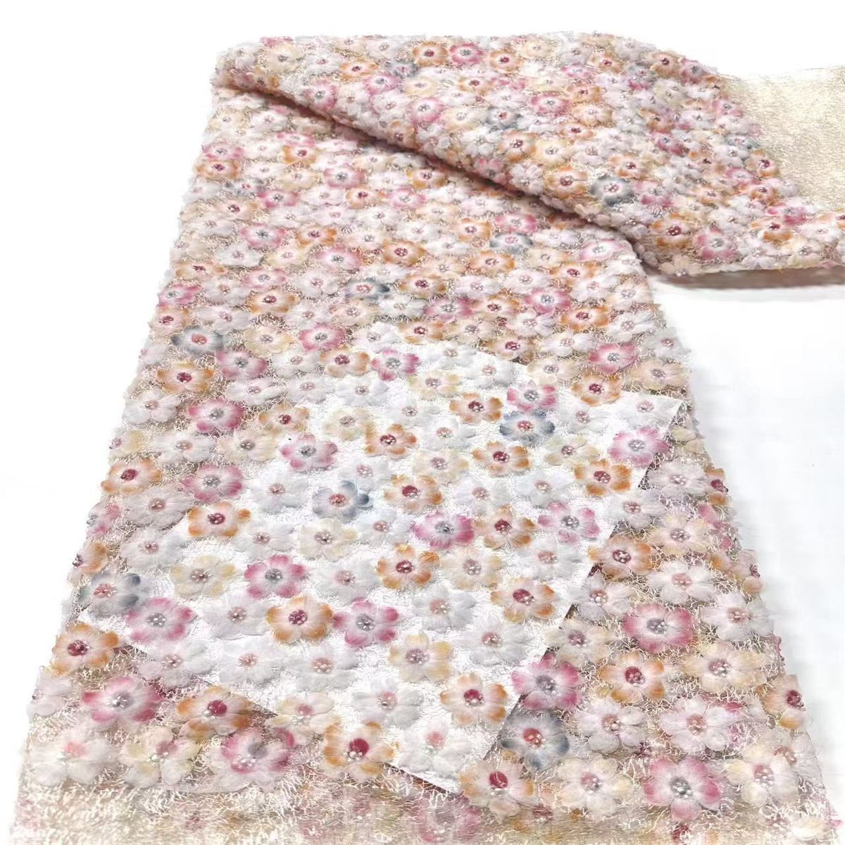 Beaded Tulle Fabric - 5 Yards | COD HN563