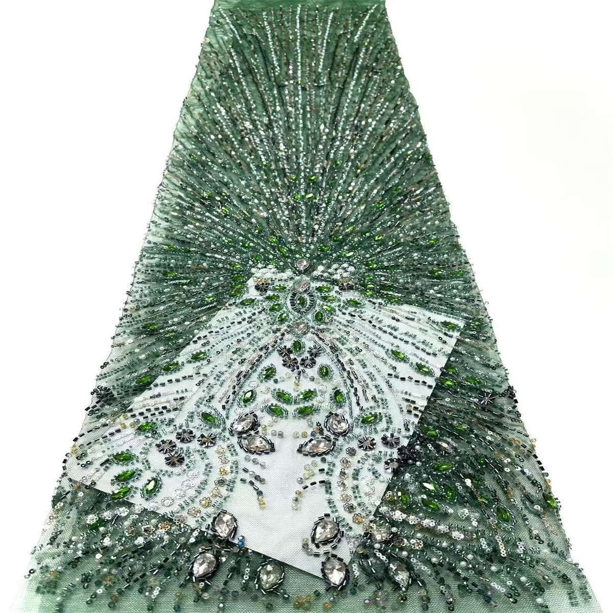 Beaded Tulle Fabric - 5 Yards | COD HN564
