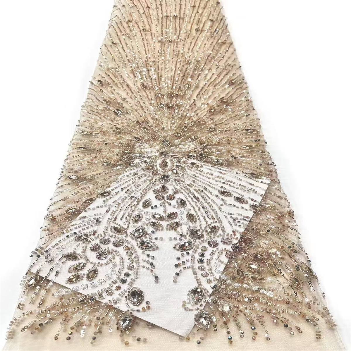 Beaded Tulle Fabric - 5 Yards | COD HN564