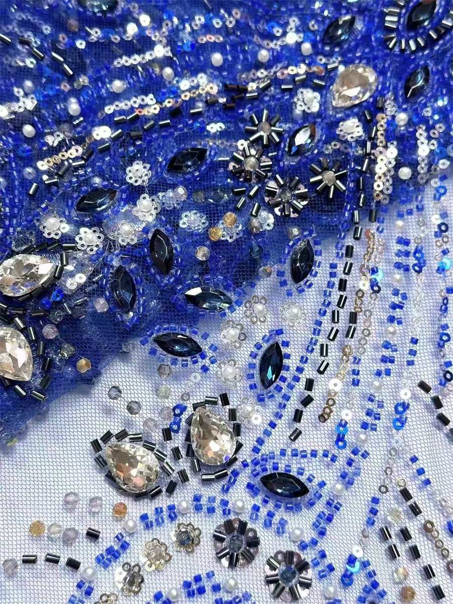 Beaded Tulle Fabric - 5 Yards | COD HN564