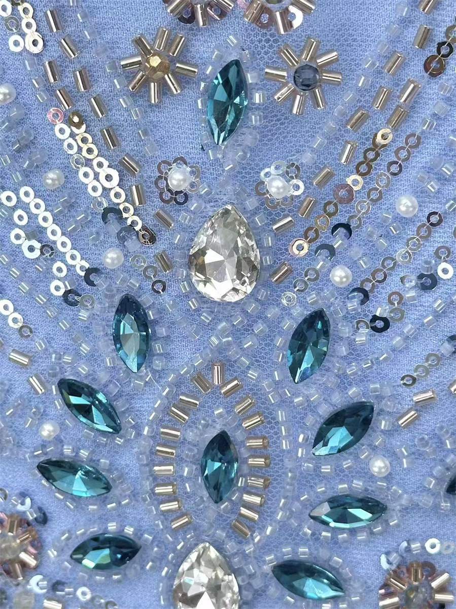 Beaded Tulle Fabric - 5 Yards | COD HN564