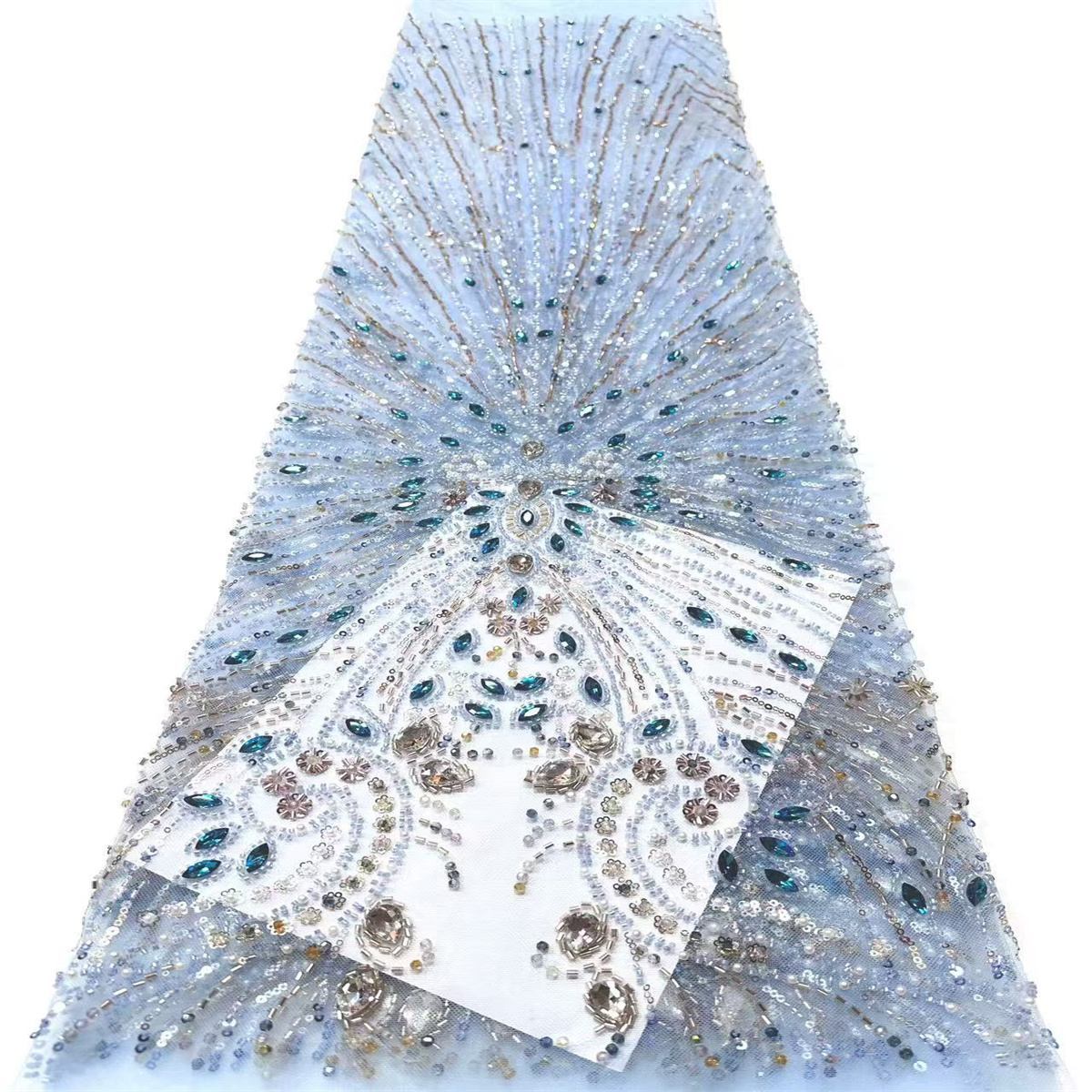 Beaded Tulle Fabric - 5 Yards | COD HN564