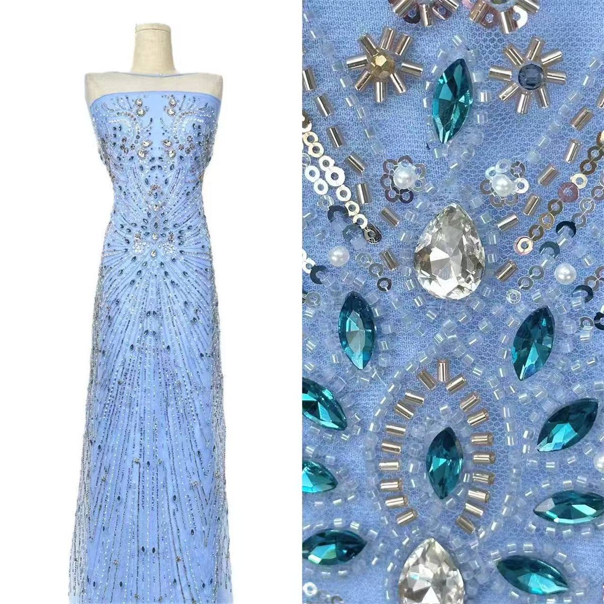 Beaded Tulle Fabric - 5 Yards | COD HN564