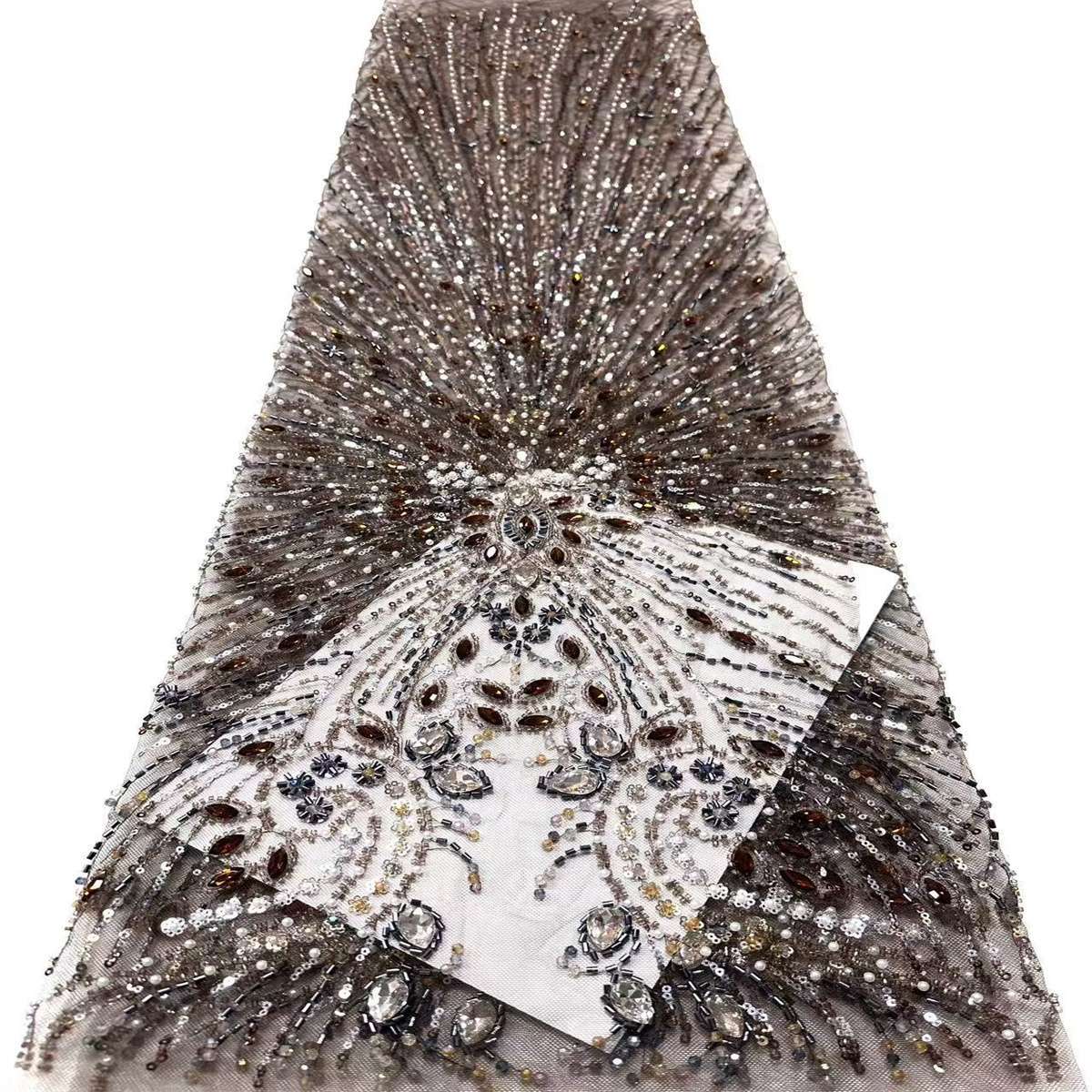 Beaded Tulle Fabric - 5 Yards | COD HN564