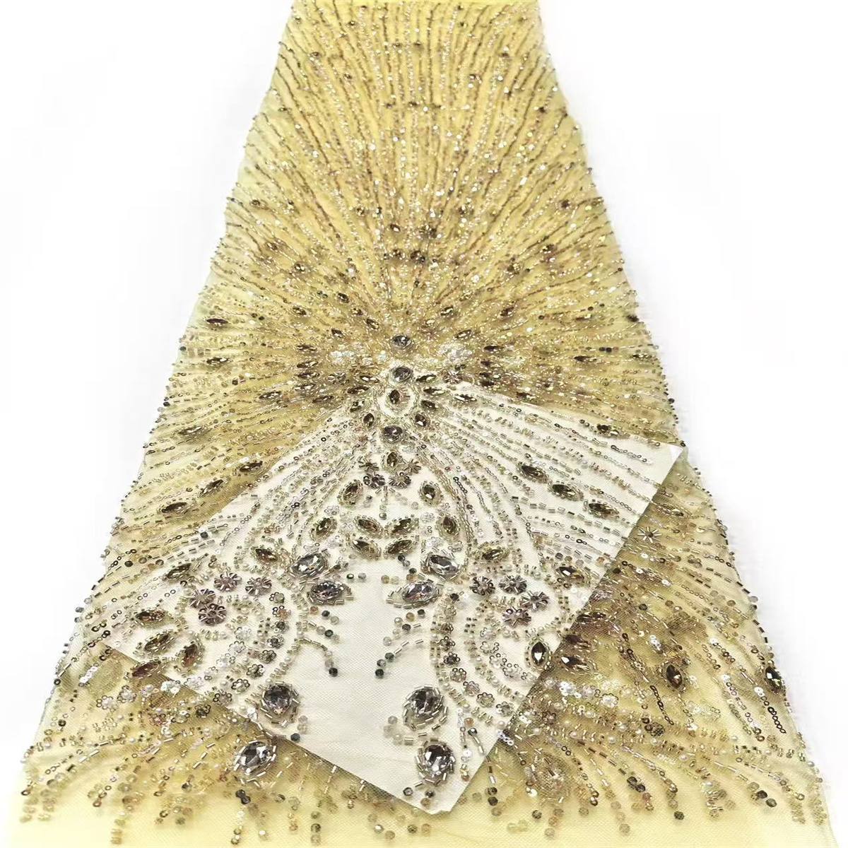 Beaded Tulle Fabric - 5 Yards | COD HN564