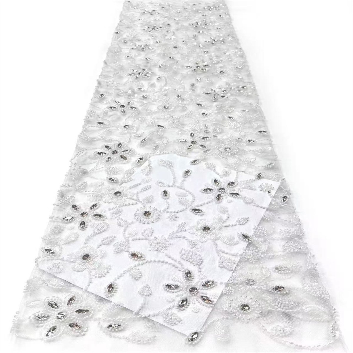 Beaded Tulle Fabric - 5 Yards | COD HN565