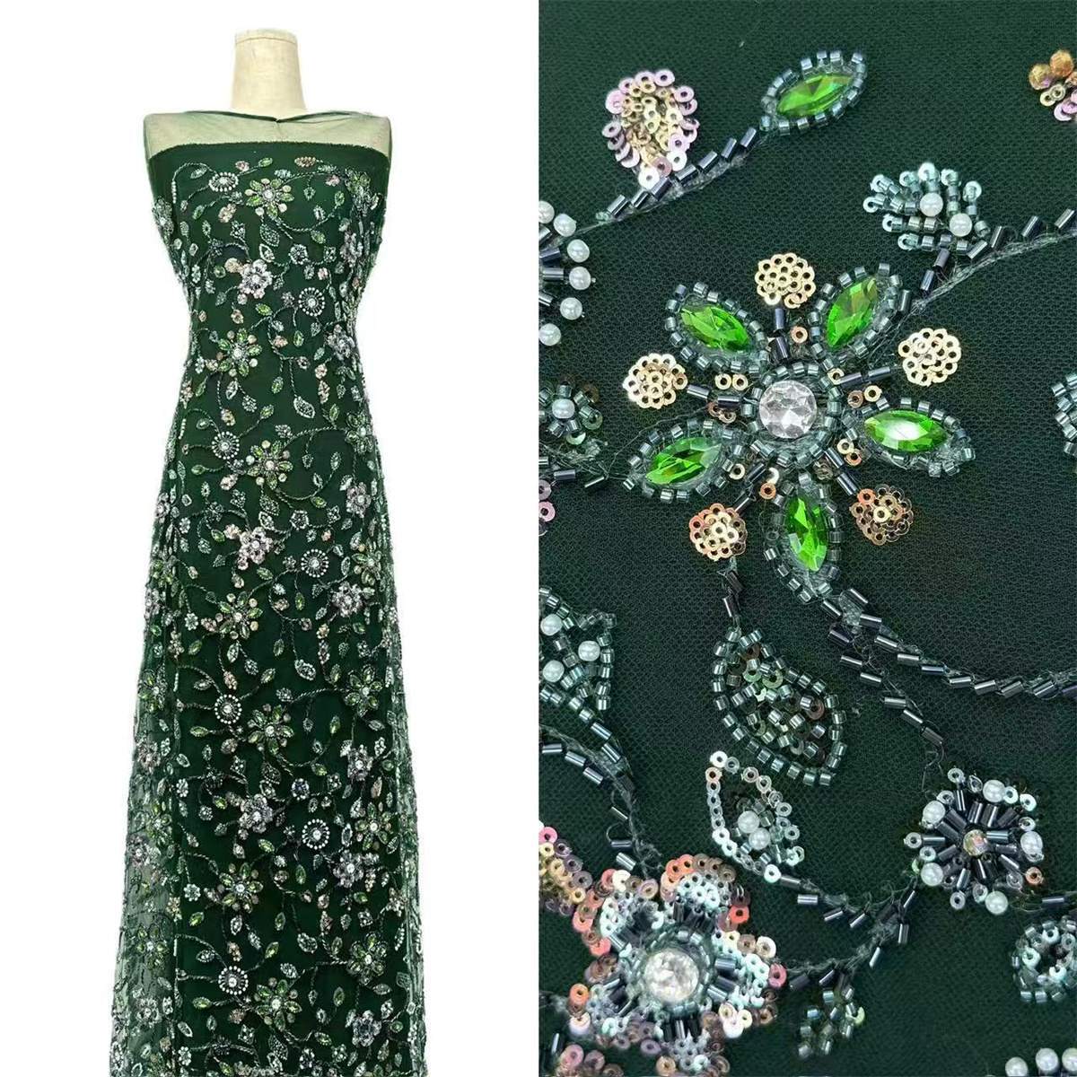 Beaded Tulle Fabric - 5 Yards | COD HN565