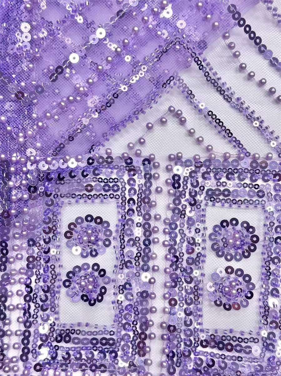 Beaded Tulle Fabric - 5 Yards | COD HN572