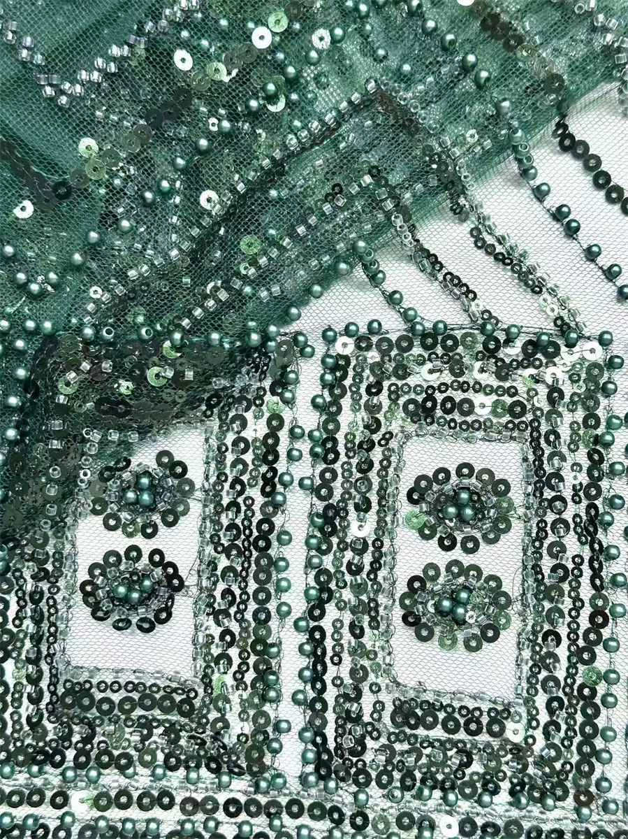 Beaded Tulle Fabric – 5 Yards