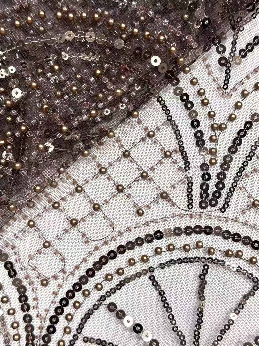 Beaded Tulle Fabric - 5 Yards | COD HN575