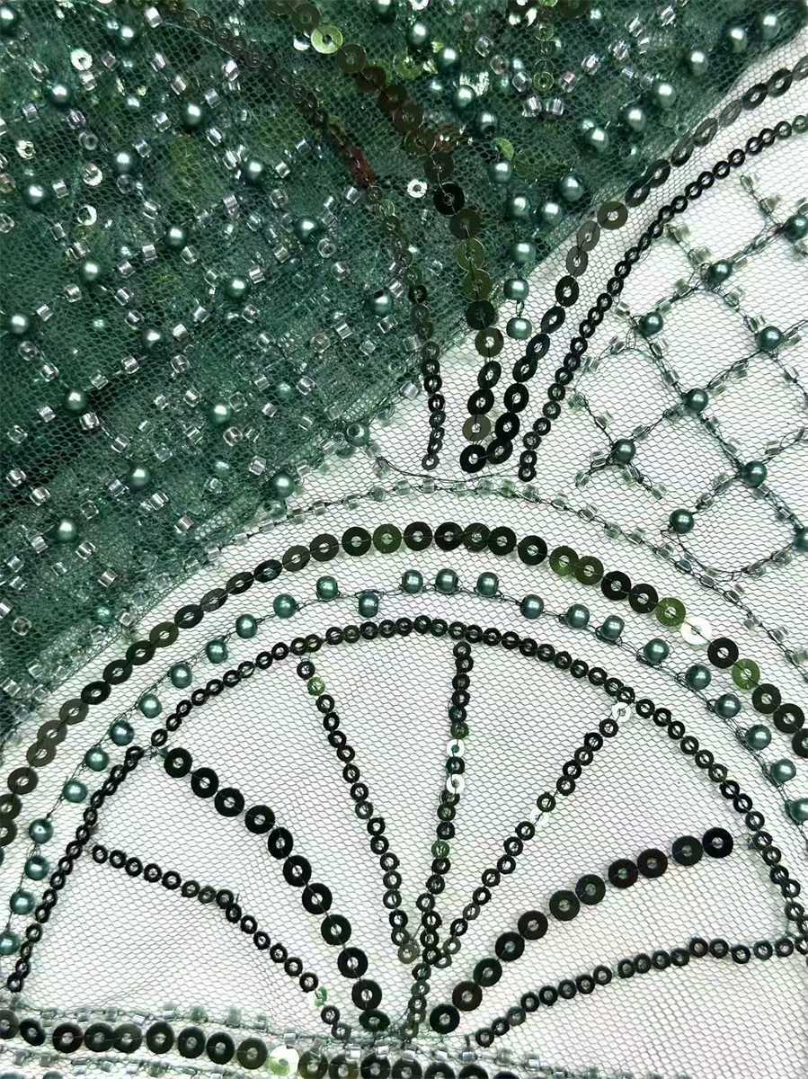 Beaded Tulle Fabric - 5 Yards | COD HN575