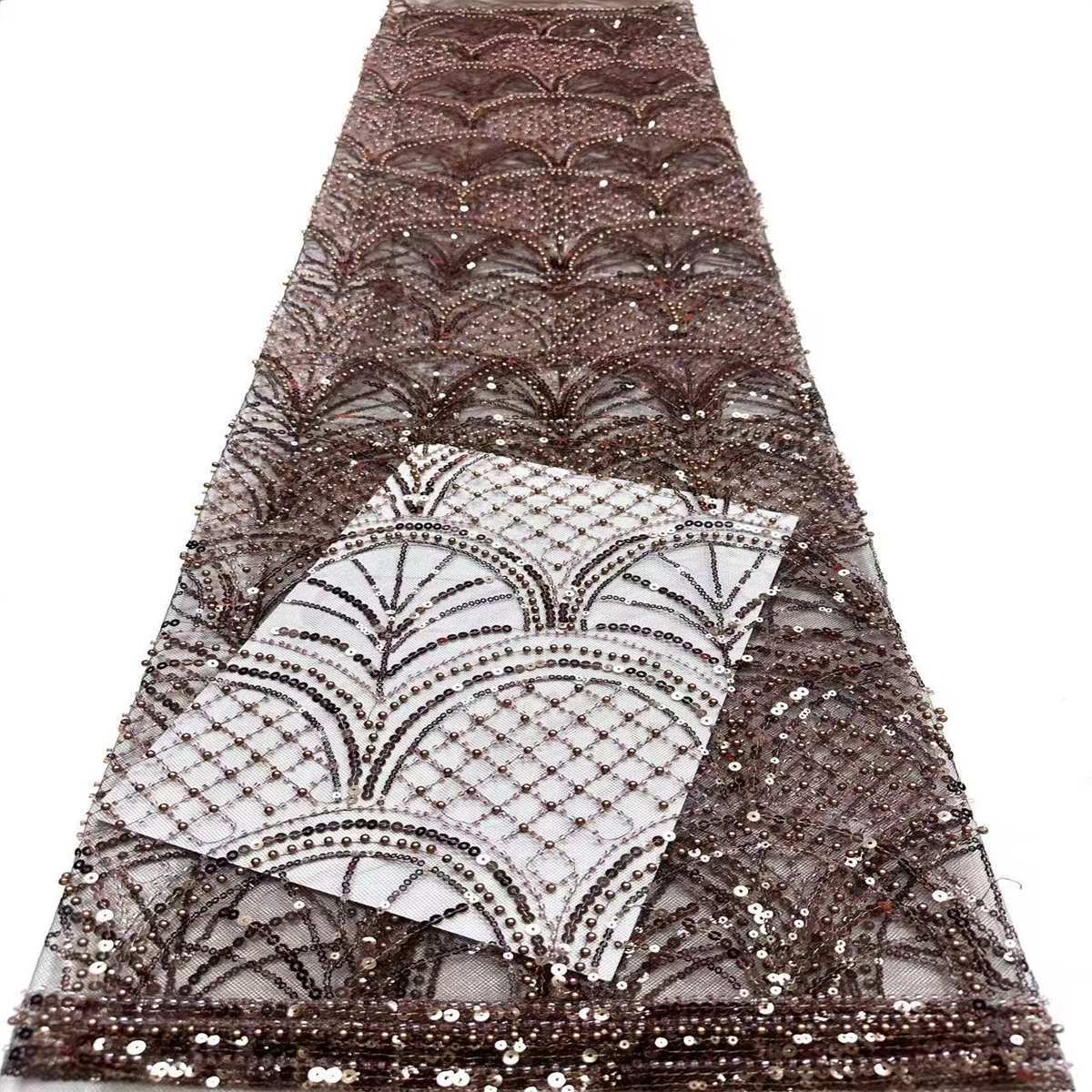Beaded Tulle Fabric - 5 Yards | COD HN575