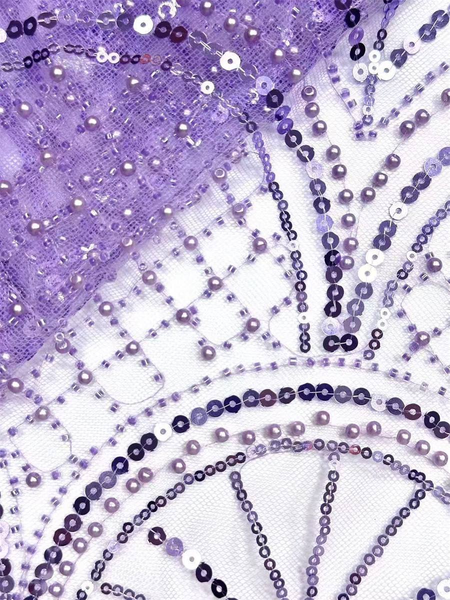 Beaded Tulle Fabric – 5 Yards