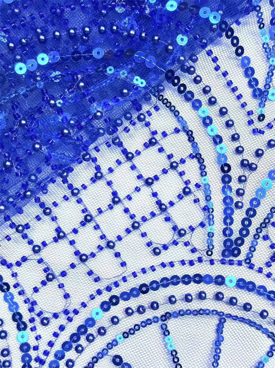 Beaded Tulle Fabric – 5 Yards