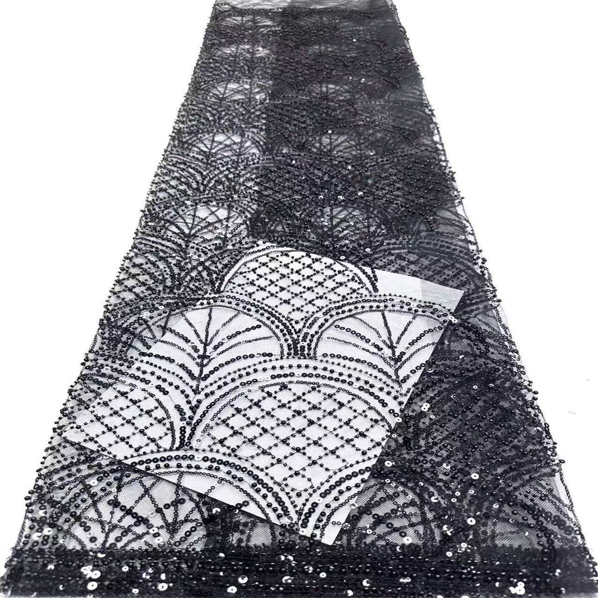 Beaded Tulle Fabric - 5 Yards | COD HN575