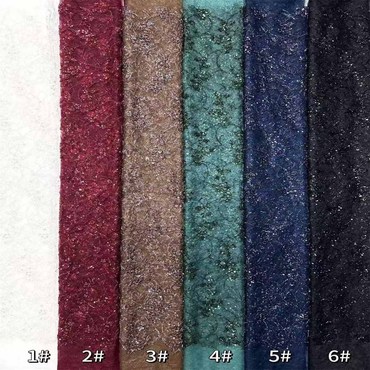 Beaded Lace Fabric - 5 Yards | COD HN557