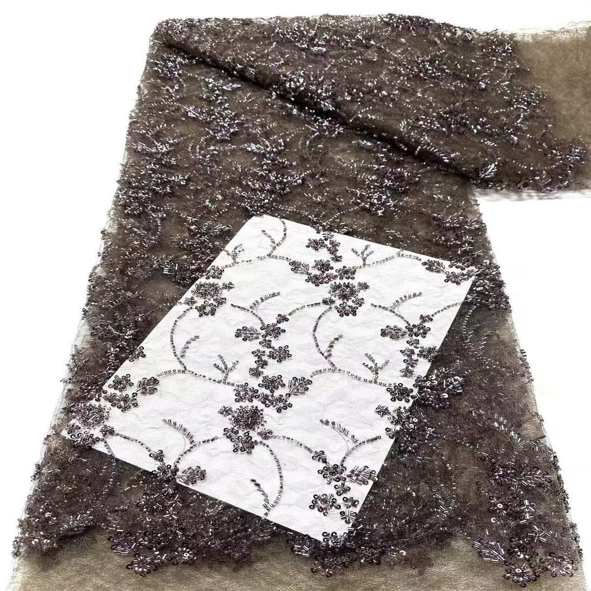 Beaded Lace Fabric - 5 Yards | COD HN557