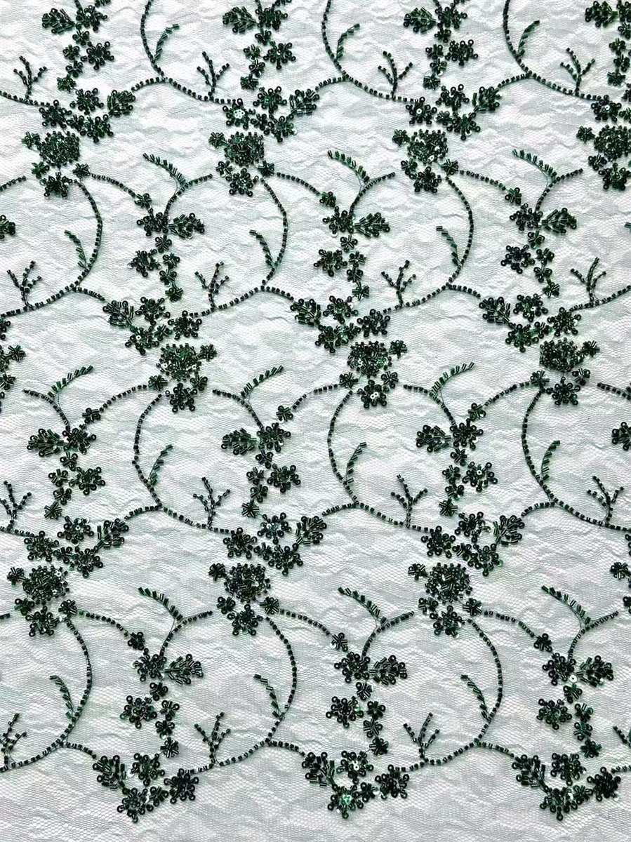 Beaded Lace Fabric - 5 Yards | COD HN557