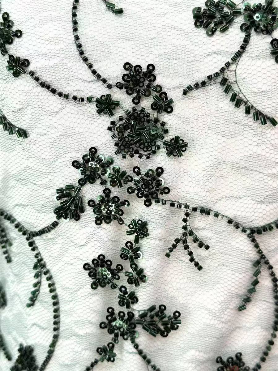 Beaded Lace Fabric - 5 Yards | COD HN557