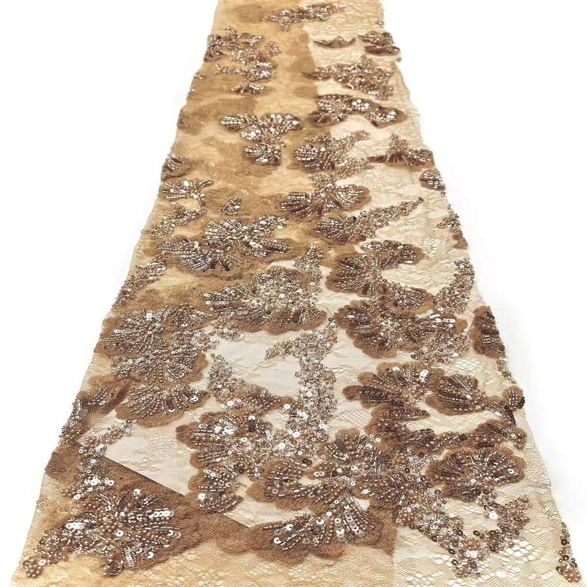Beaded Lace Fabric - 5 Yards | COD HN560