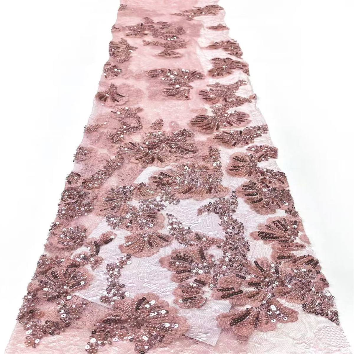 Beaded Lace Fabric - 5 Yards | COD HN560