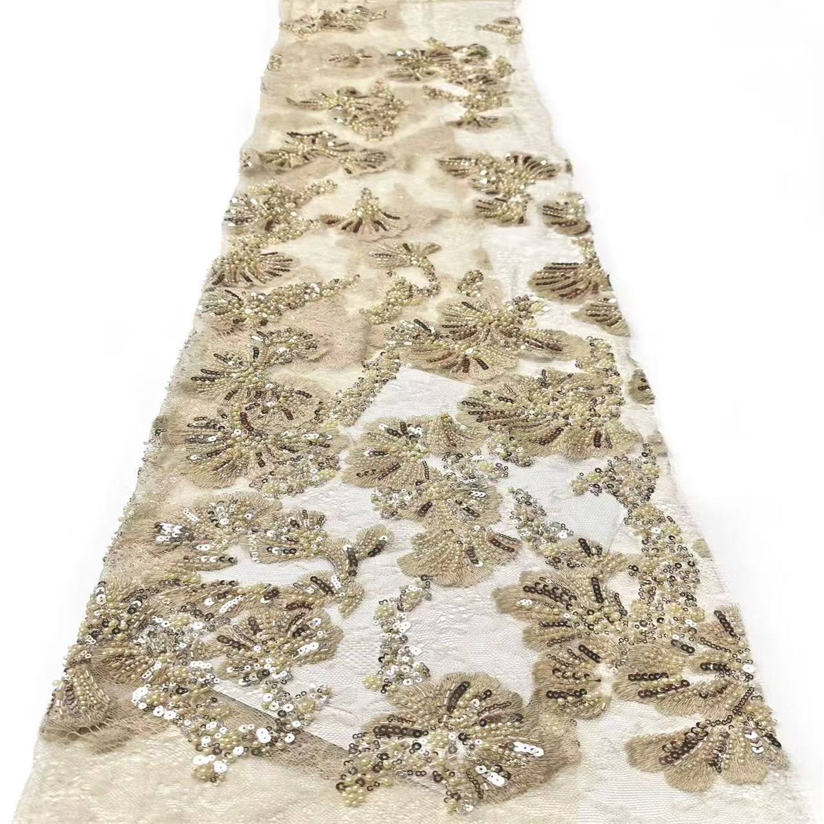 Beaded Lace Fabric - 5 Yards | COD HN560