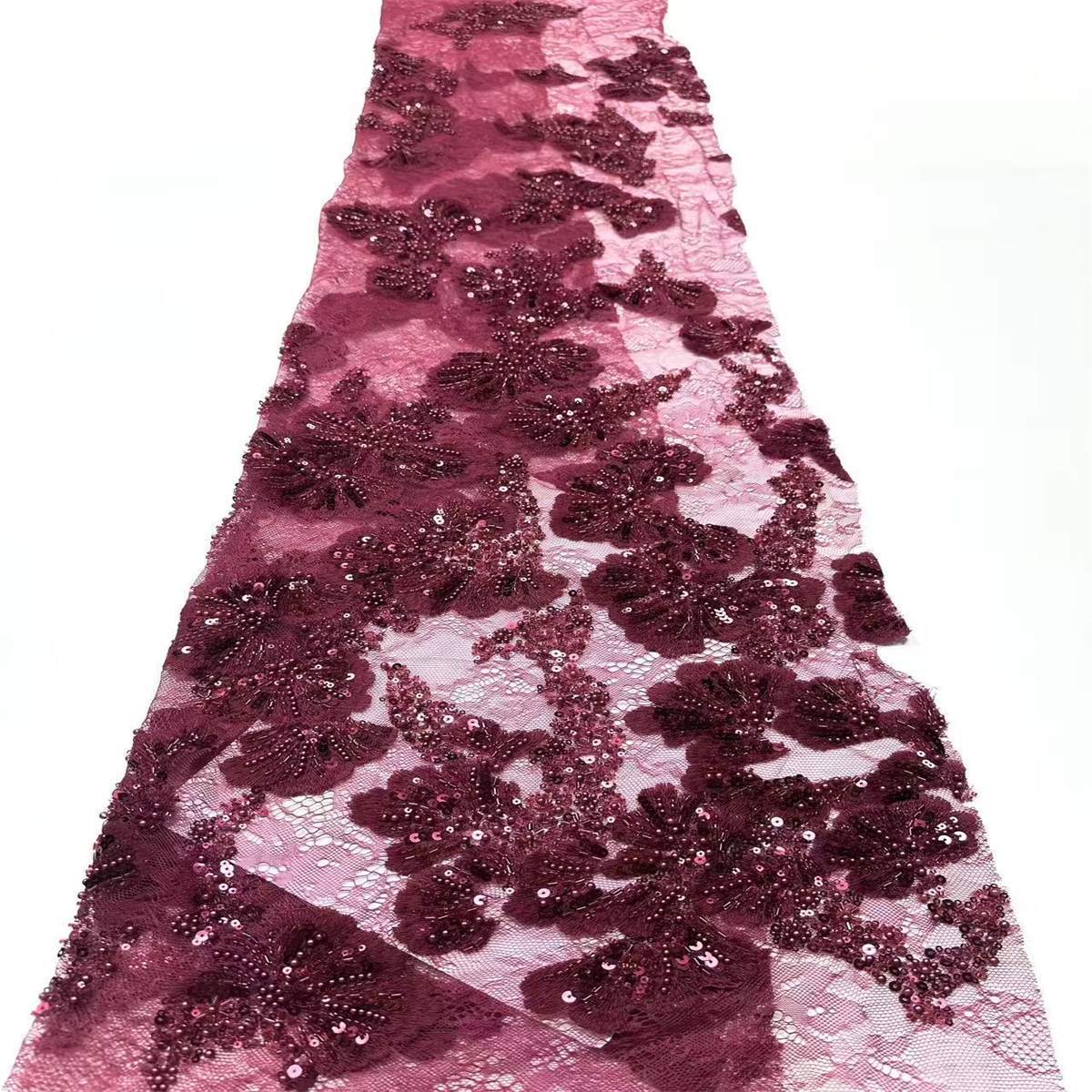 Beaded Lace Fabric - 5 Yards | COD HN560