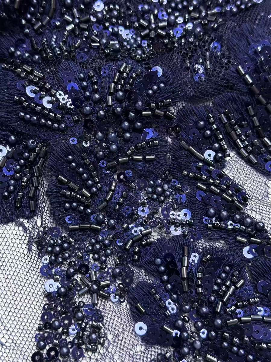 Beaded Lace Fabric - 5 Yards | COD HN560