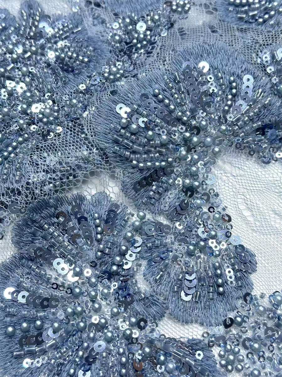 Beaded Lace Fabric - 5 Yards | COD HN560