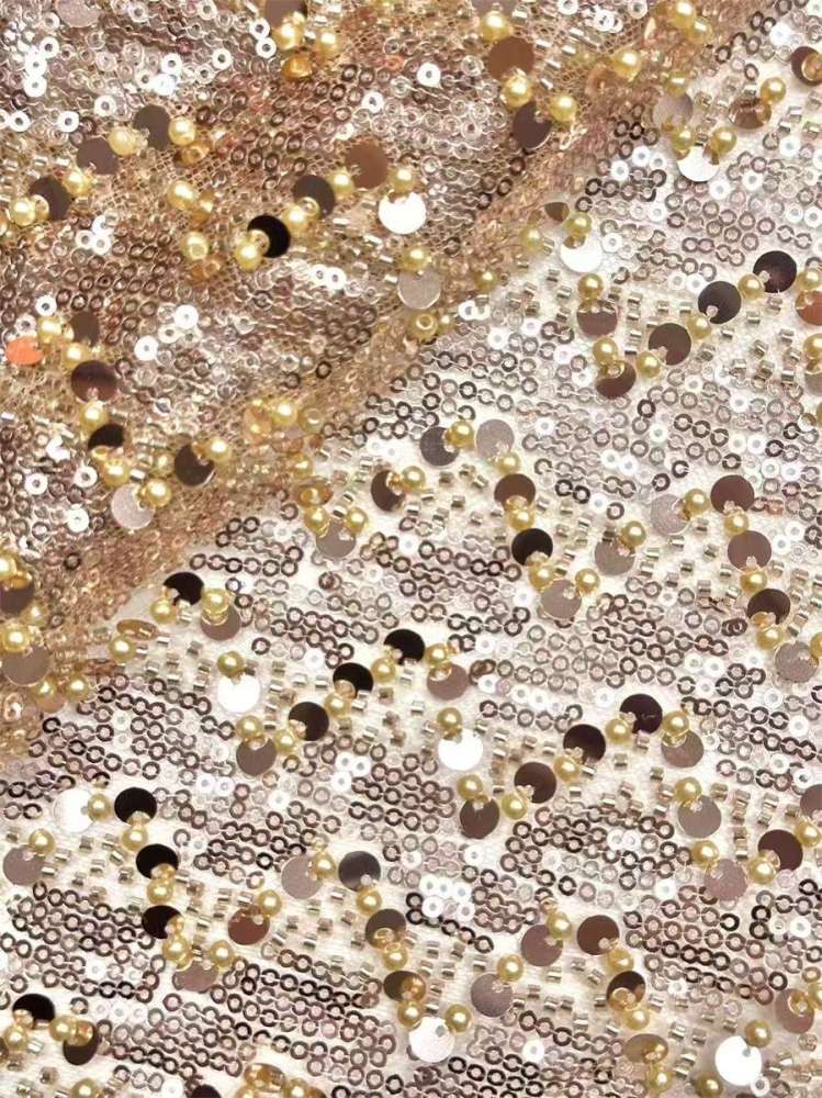 Beaded Lace Fabric - 5 Yards | COD HN561