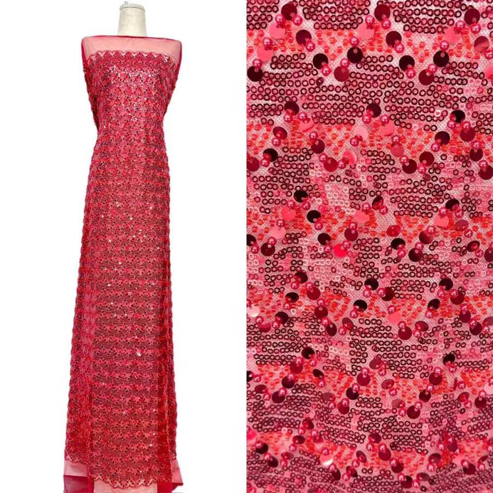 Beaded Lace Fabric - 5 Yards | COD HN561