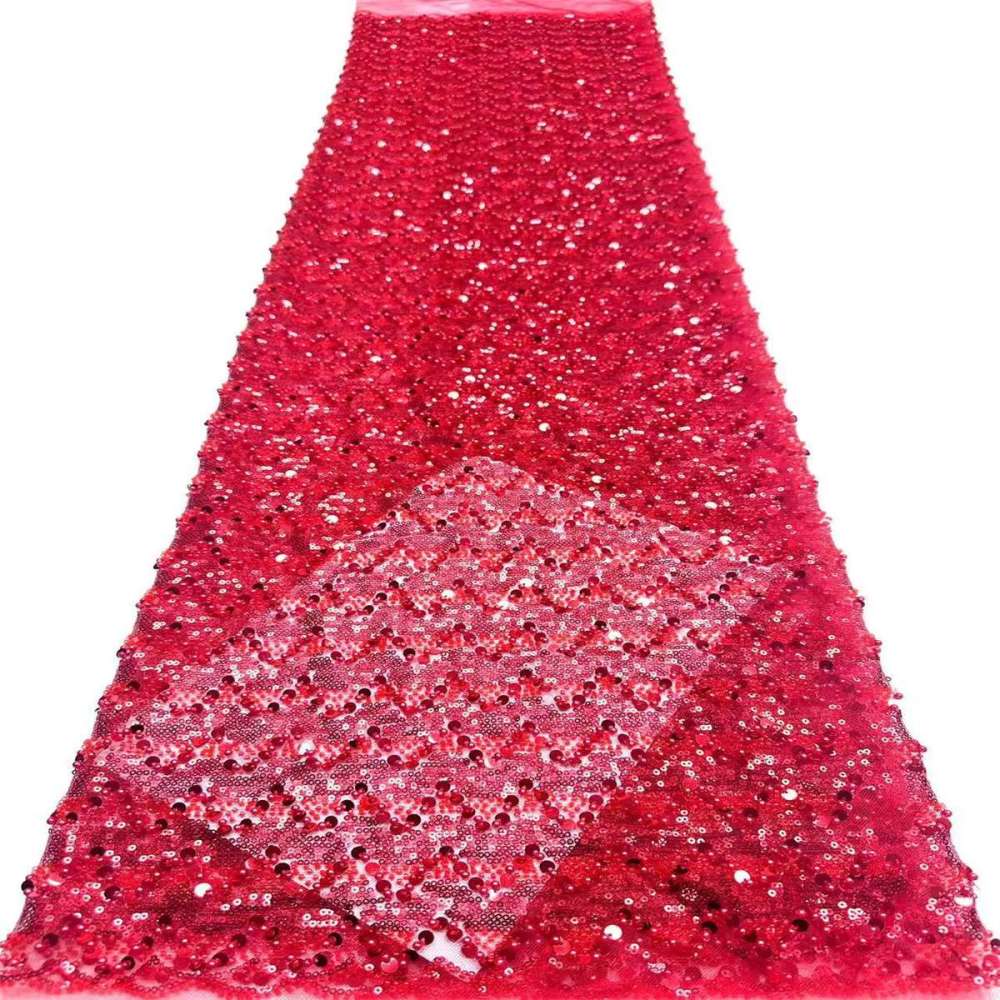 Beaded Lace Fabric - 5 Yards | COD HN561