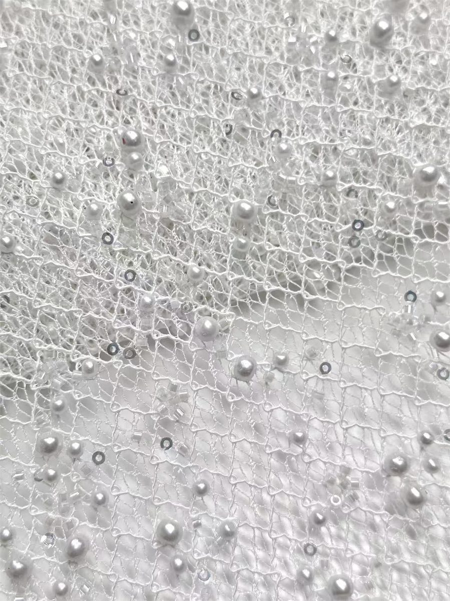 Beaded Tulle Fabric - 5 Yards | COD HN585