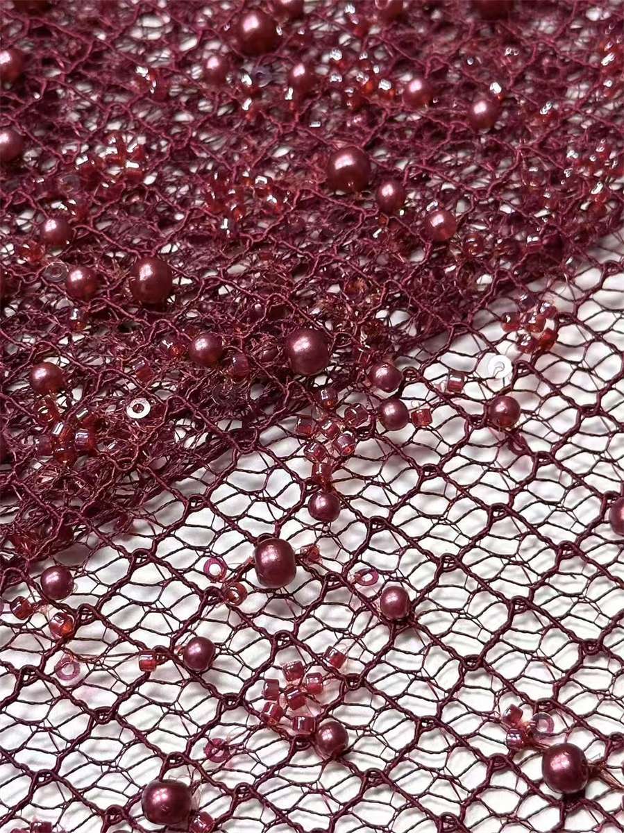 Beaded Tulle Fabric - 5 Yards | COD HN585