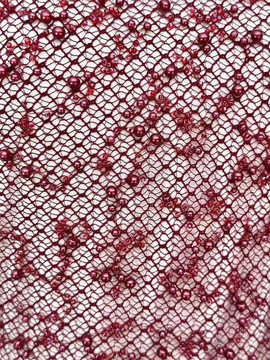 Beaded Tulle Fabric - 5 Yards | COD HN585