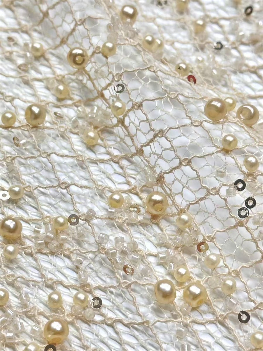 Beaded Tulle Fabric - 5 Yards | COD HN585