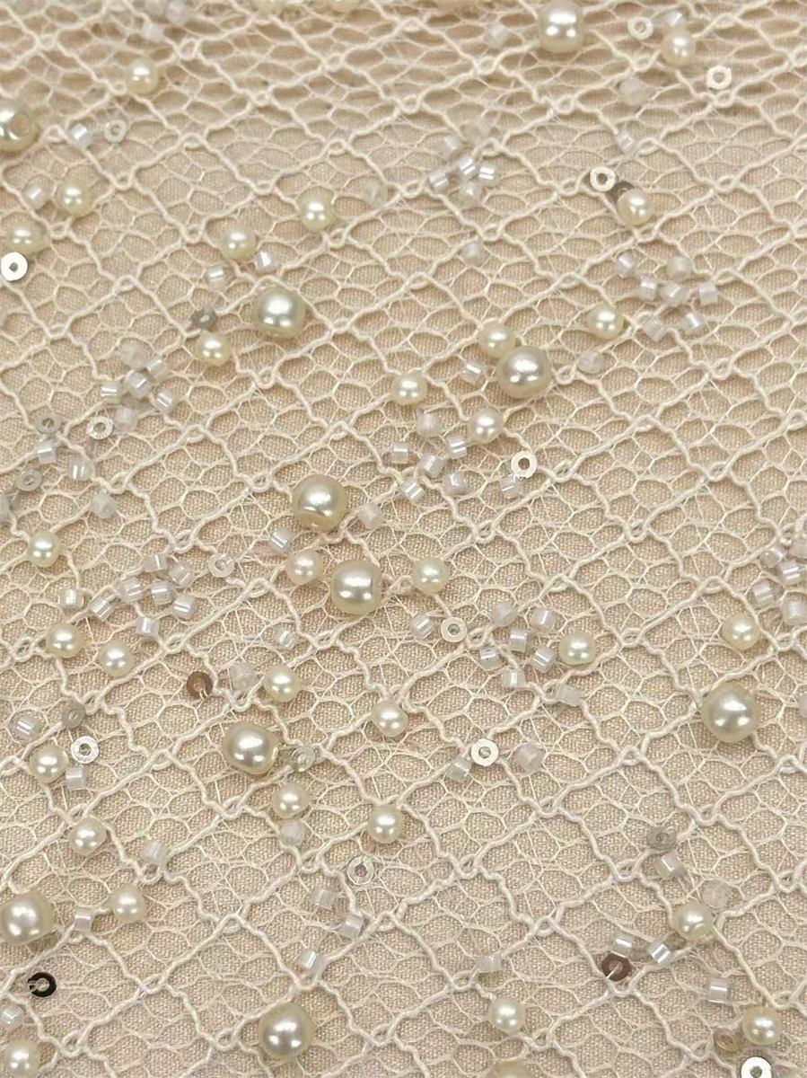 Beaded Tulle Fabric - 5 Yards | COD HN585