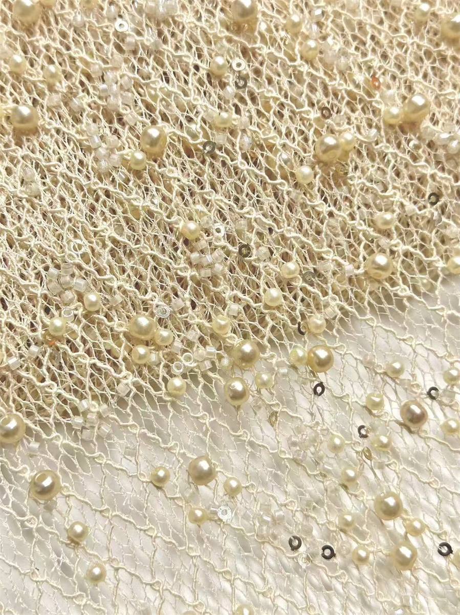 Beaded Tulle Fabric - 5 Yards | COD HN585
