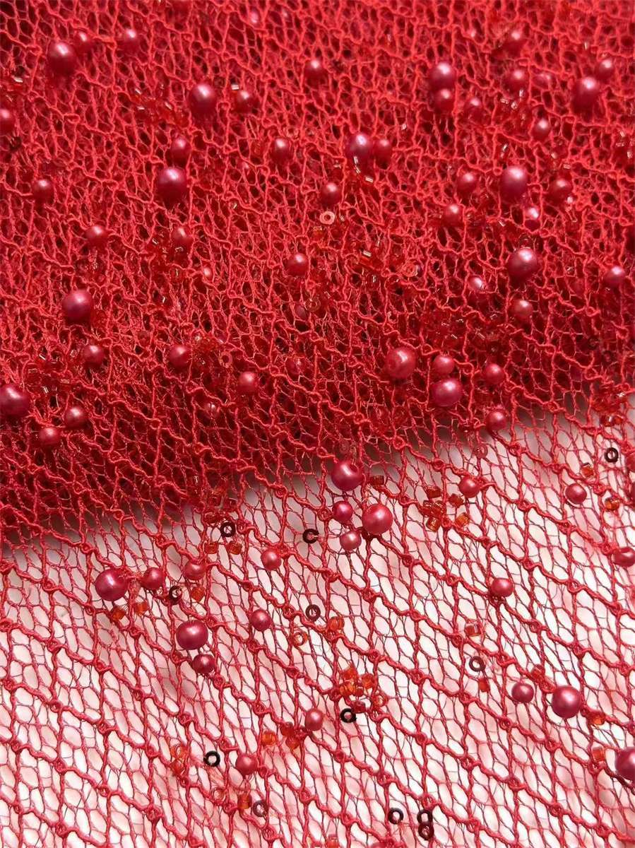 Beaded Tulle Fabric - 5 Yards | COD HN585