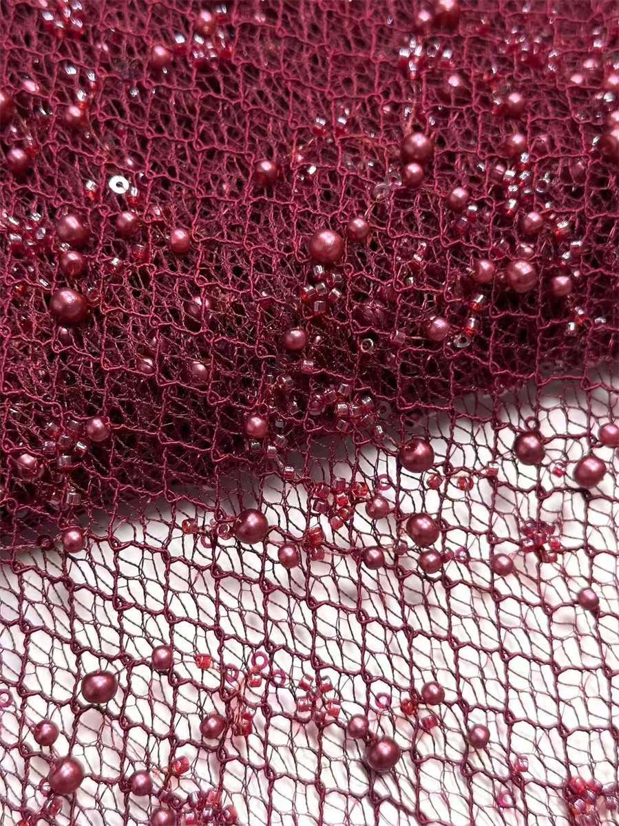 Beaded Tulle Fabric - 5 Yards | COD HN585