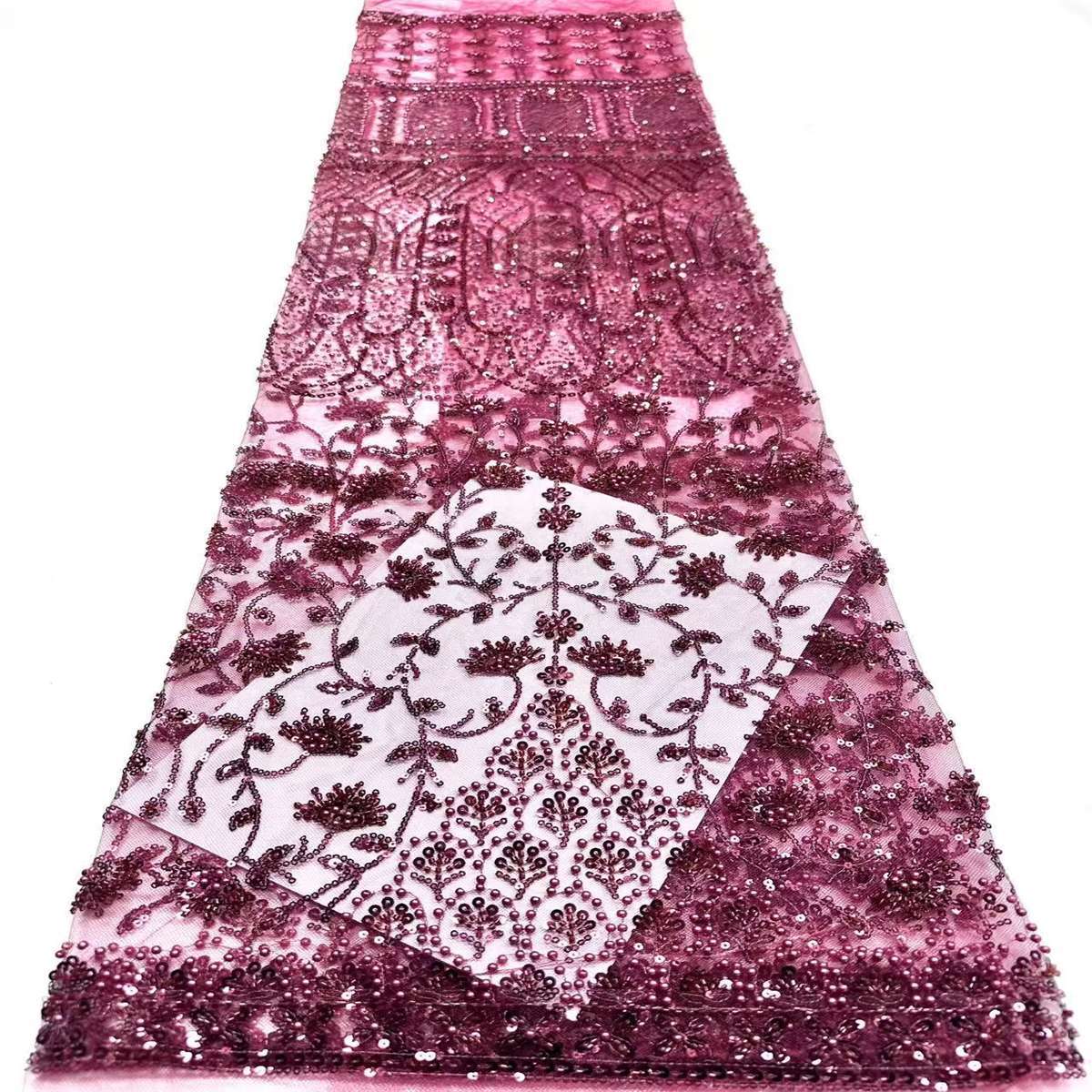 Beaded Tulle Fabric - 5 Yards | COD HN587