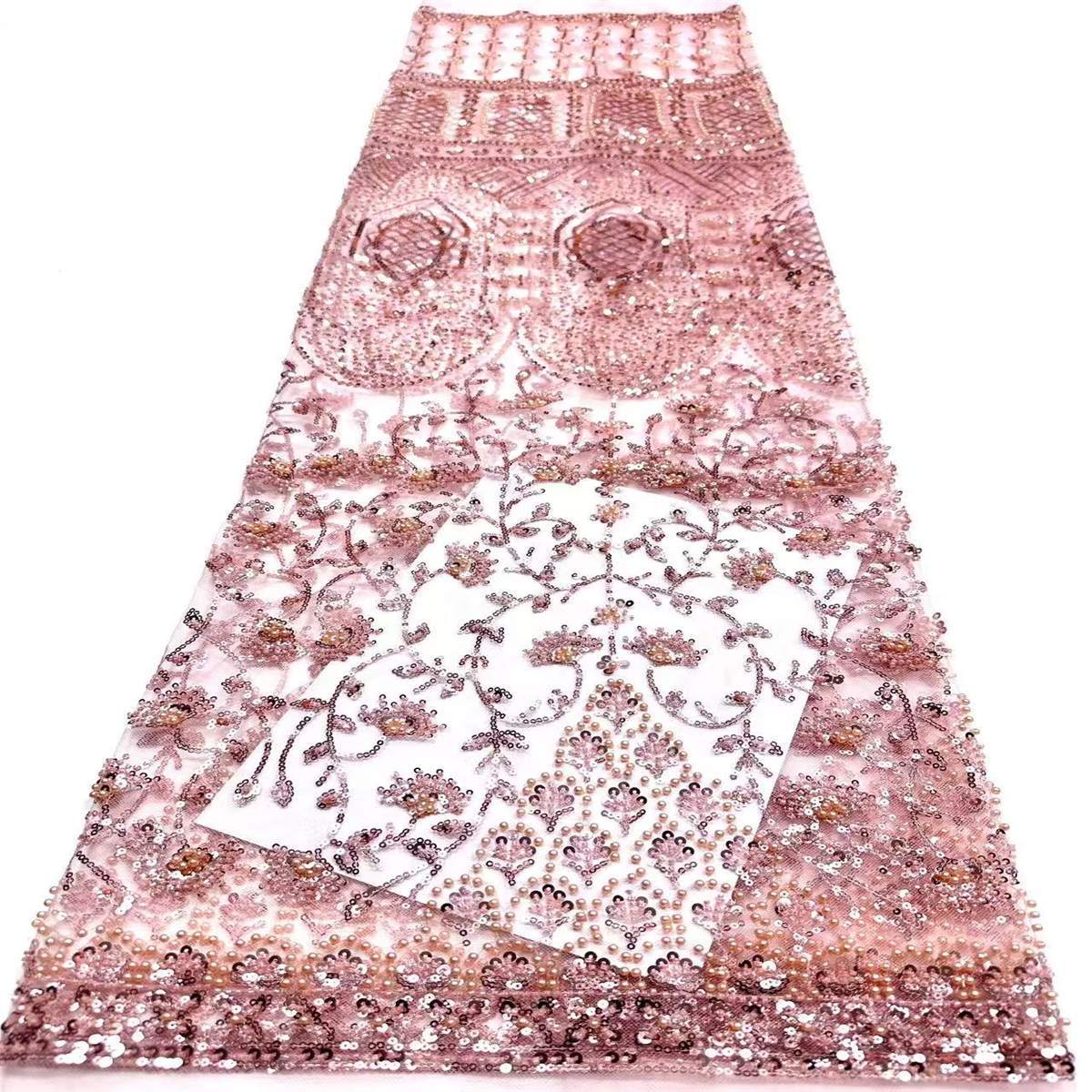 Beaded Tulle Fabric - 5 Yards | COD HN587