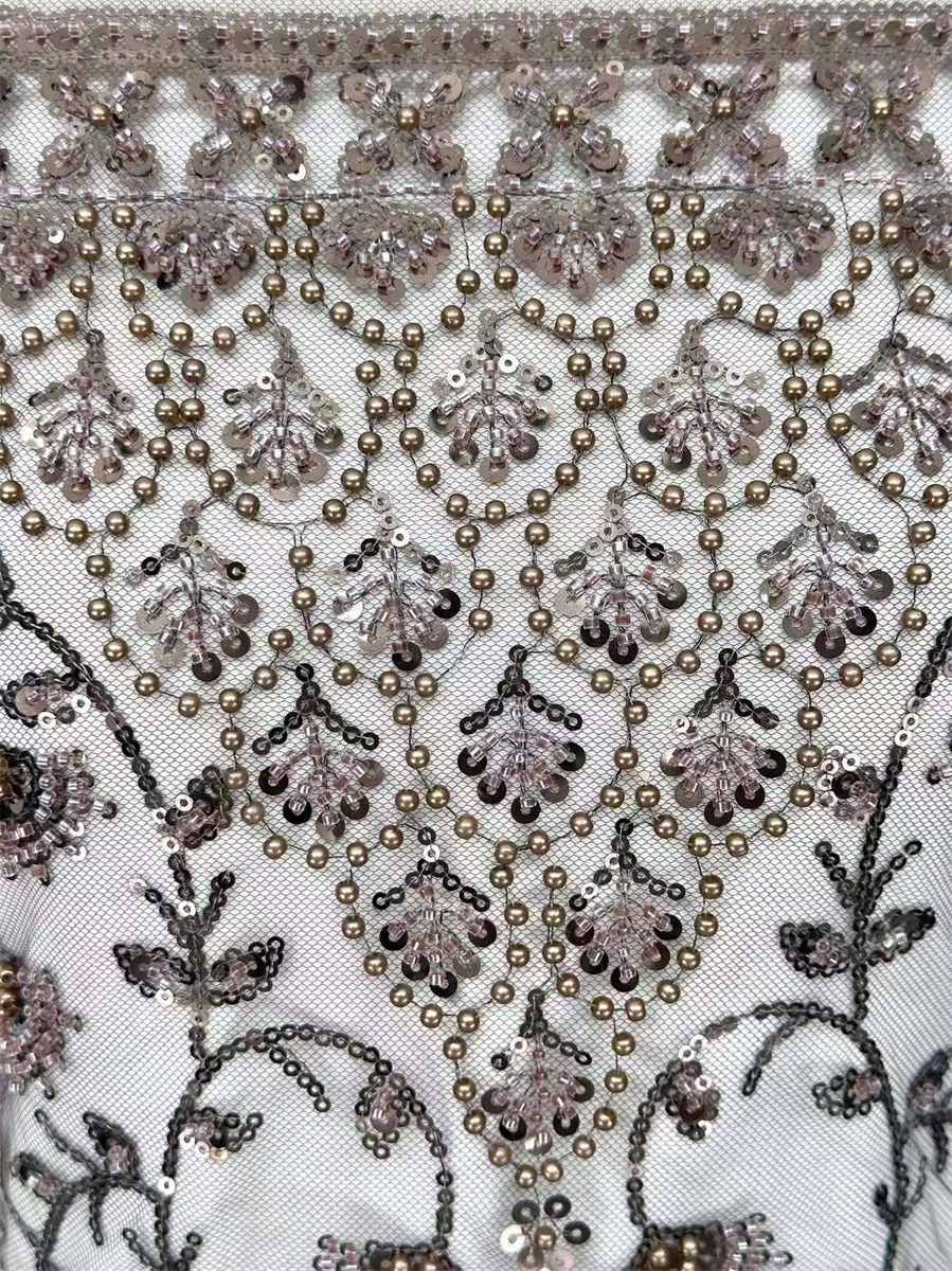 Beaded Tulle Fabric - 5 Yards | COD HN587