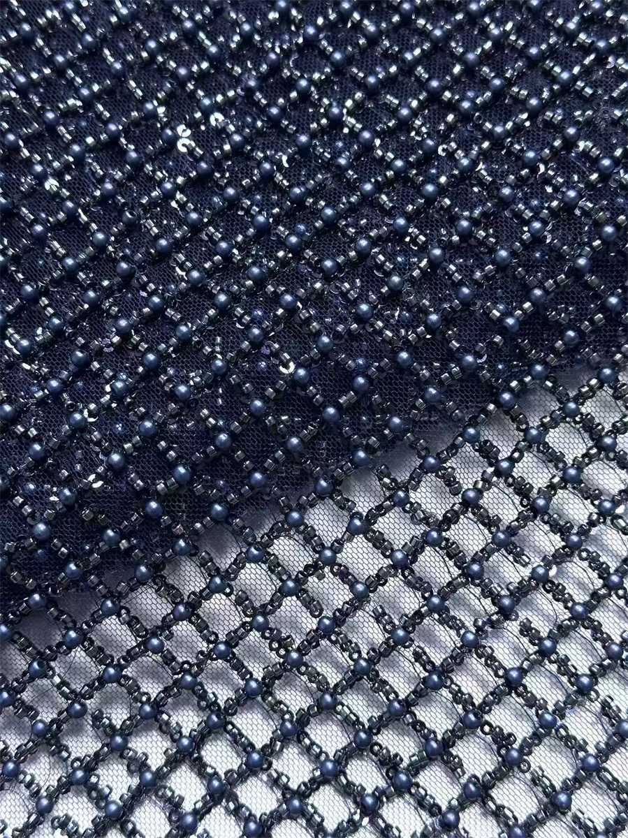 Beaded Tulle Fabric - 5 Yards | COD HN598