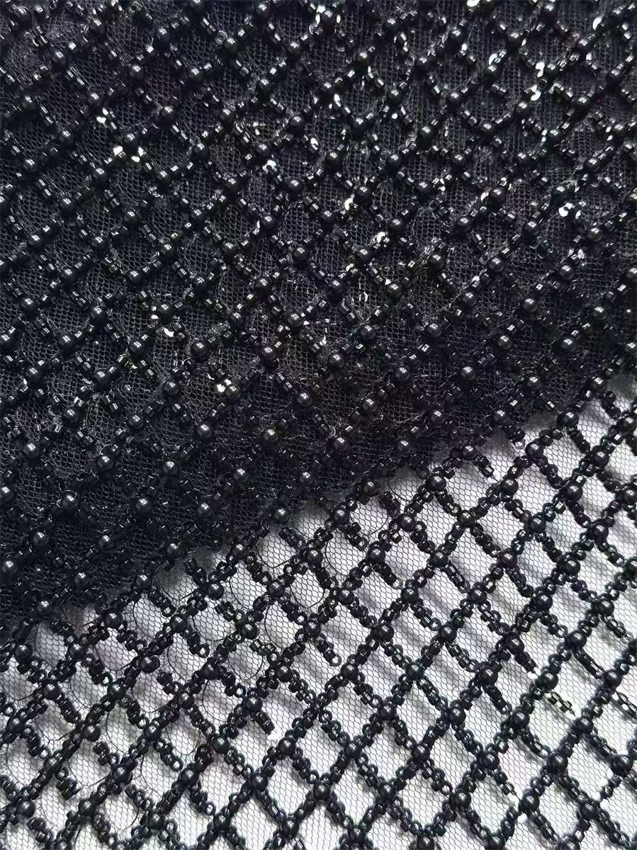 Beaded Tulle Fabric - 5 Yards | COD HN598